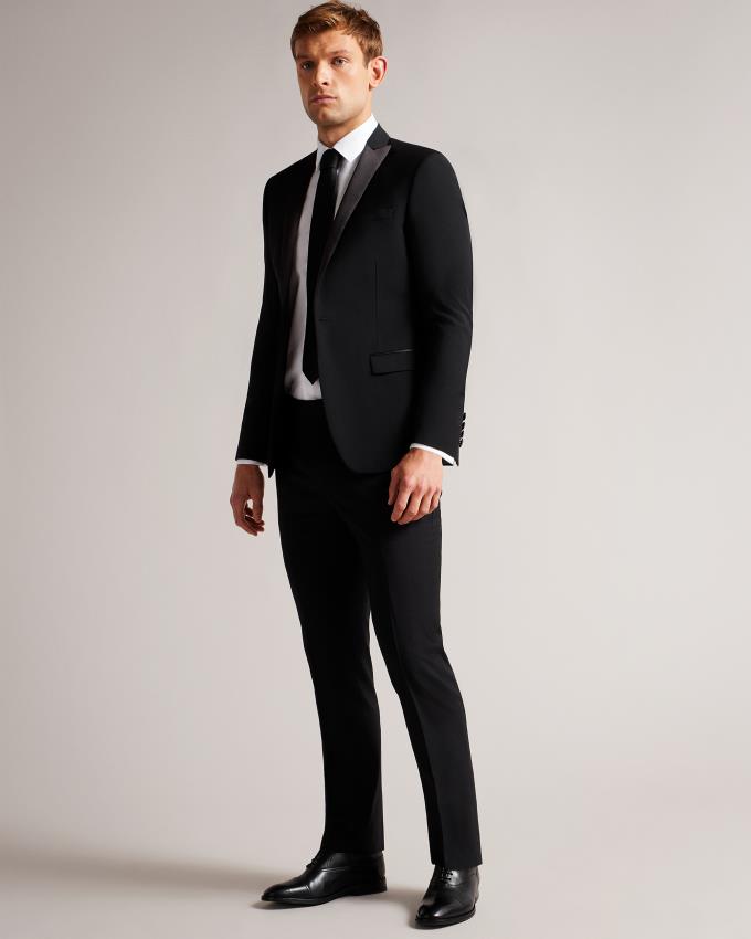 Pantalon Ted Baker Slim Fit Tuxedo Suit Noir Homme | NOF-61038458